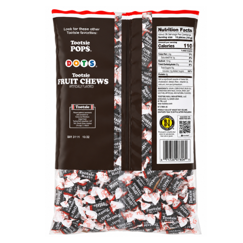 Tootsie Roll Minis 1.1kg (360 Pieces) - Bulk Bag