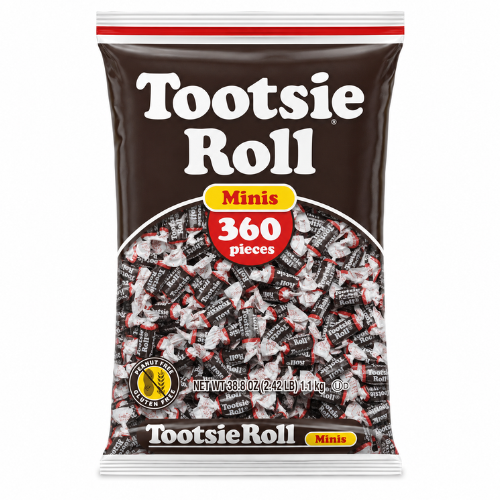 Tootsie Roll Minis 1.1kg (360 Pieces) - Bulk Bag