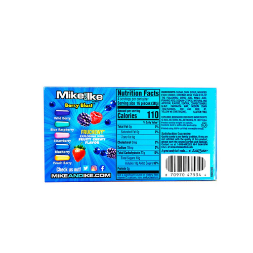 Mike and Ike Berry Blast Candy Theater Box 120g - 12 Pack