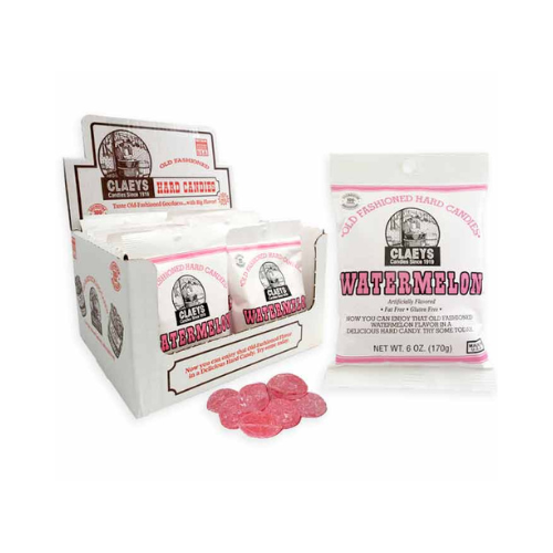 Claeys Watermelon Old Fashioned Hard Candies 170g - 24 Pack
