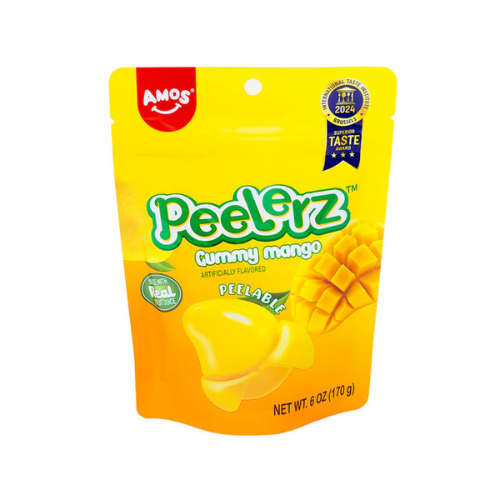 Amos Peelerz Gummy Mango 170g - 12 Pack