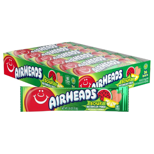 Airheads Sour Watermelon Punch - 0.55oz - 36 Pack