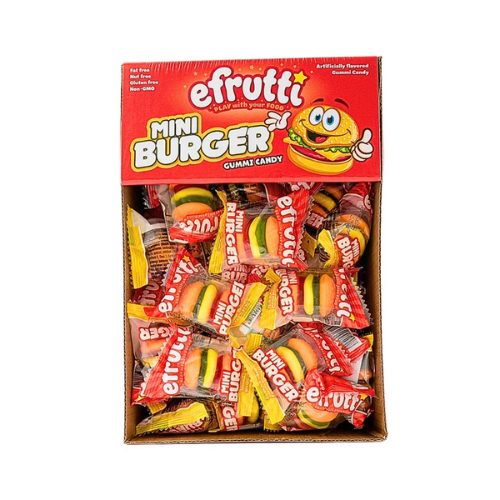 Efrutti Gummi Mini Burger - 60 Pack