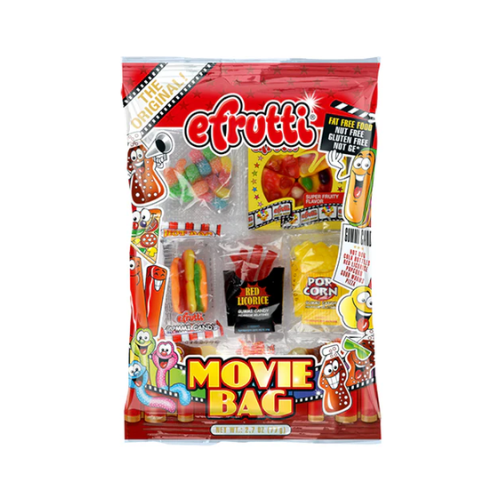 Efrutti Gummi Candy Movie Bag 77g - 12 Pack