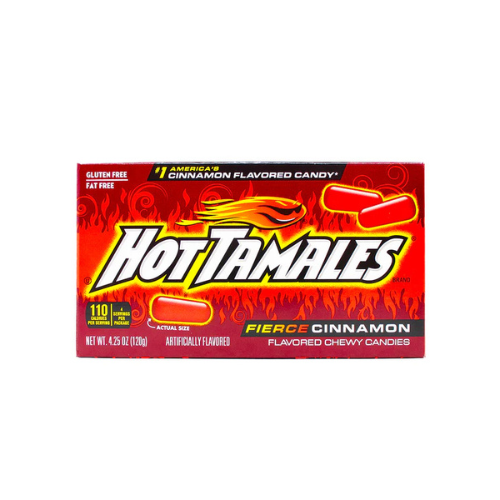 Hot Tamales Fierce Cinnamon Candy Theater Box 120g - 12 Pack