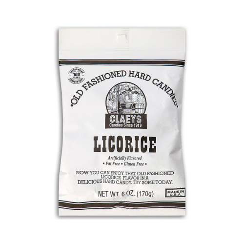 Claeys Licorice Old Fashioned Hard Candies 170g - 24 Pack