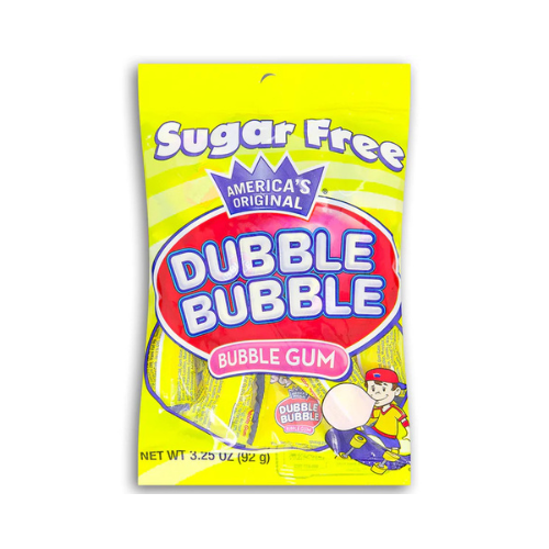Dubble Bubble Bubble Gum Sugar Free 92g - 12 Pack