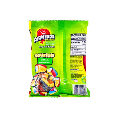 AirHeads Xtremes Sourful Rainbow Berry 170g - 12 Pack