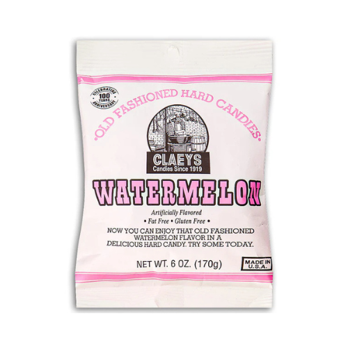Claeys Watermelon Old Fashioned Hard Candies 170g - 24 Pack