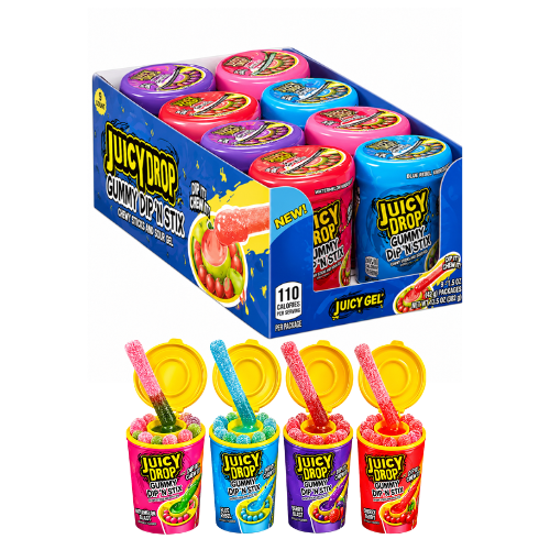 Juicy Drop Gummy Dip 'N Stix - 8 Pack