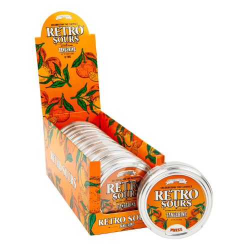 Iconic Retro Sours Tangerine Tin 2.12oz - 8 Pack