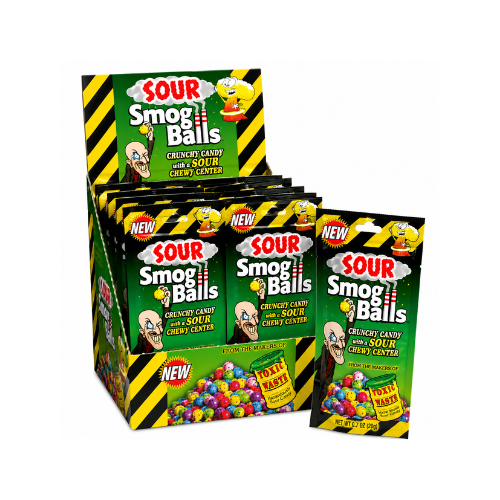 Toxic Waste Candy Sour Smog Balls - 12 Pack
